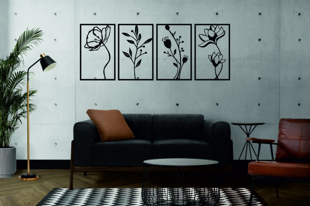 Set floral – 4 piezas, 40 × 120 cm